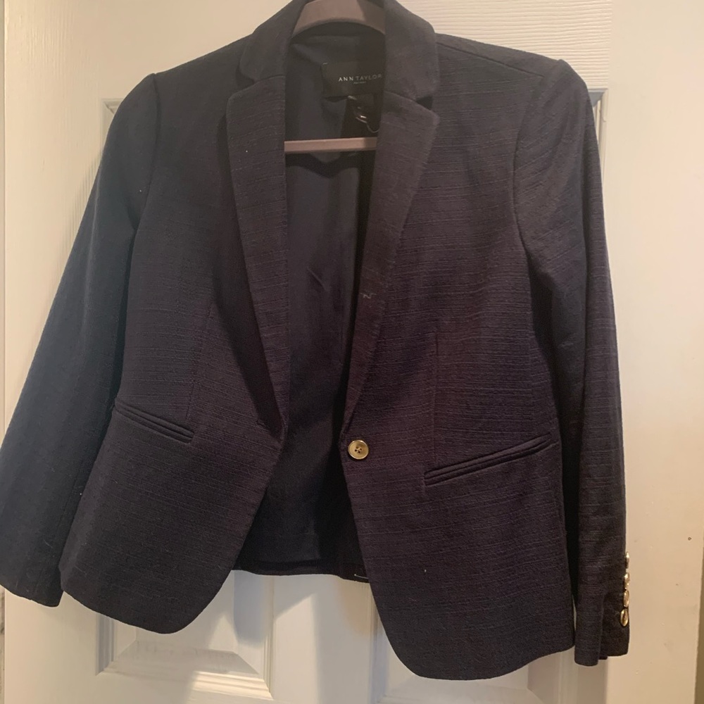Ann Taylor Factory navy suit jacket